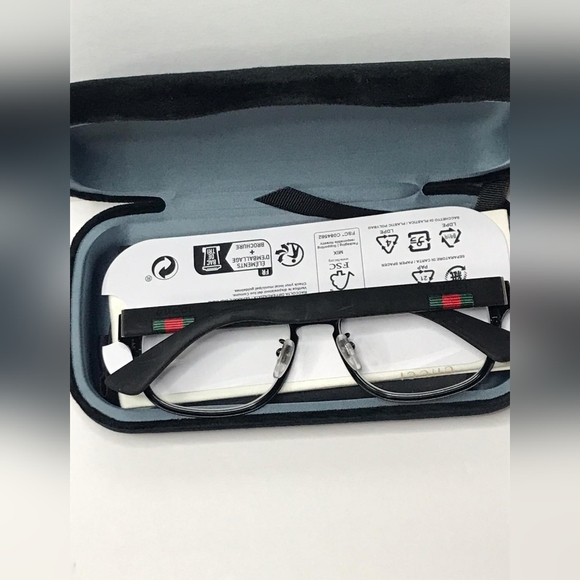 💯 Original Gucci Eyeglasses GG0175O-002 54mm Black / Demo Lens [54-17-145] - Picture 7 of 12
